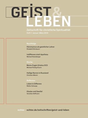 cover image of Geist & Leben 1/2019